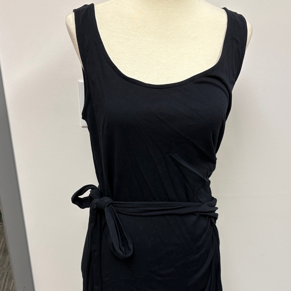 Vince Black Sleeveless Maxi with Wrap Tie - Picture 2 of 3